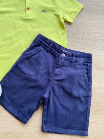 fernandaramoskids com br Conjunto Infantil Masculino Camiseta Verde e Bermuda Jeans 1