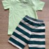 fernandaramoskids com br Conjunto Infantil Masculino Camiseta Verde e Bermuda Listrada 3
