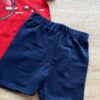 fernandaramoskids com br Conjunto Infantil Masculino Camiseta Vermelha e Bermuda Azul 2