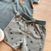 fernandaramoskids com br Conjunto Infantil Masculino Coqueiros Camiseta e Bermuda Verde 1