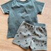 fernandaramoskids com br Conjunto Infantil Masculino Coqueiros Camiseta e Bermuda Verde 2