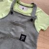 fernandaramoskids com br Conjunto Infantil Masculino Jardineira Camiseta Verde 1