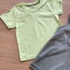 fernandaramoskids com br Conjunto Infantil Masculino Jardineira Camiseta Verde 2
