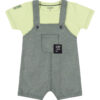 Conjunto Infantil Masculino Jardineira Camiseta Verde Fernanda ramos kids
