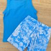 fernandaramoskids com br Conjunto Infantil Masculino Regata Azul e Bermuda Estampada Azul 3