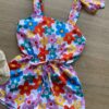 fernandaramoskids com br Macaquinho Infantil Feminino Amarração nas Alças Estampa Floral 1