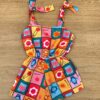 fernandaramoskids com br Macaquinho Infantil Feminino Amarração nas Alças Estampado 2