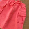 fernandaramoskids com br Saia Infantil Feminino Curta Moletinho com Bolsos Pink Flúor 2
