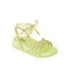 Sandália Infantil Feminina Birken com Amarração Verde Lima Fernanda Ramos Kids