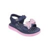 Sandália Infantil Feminina Lolipop Azul Marinho Detalhe Rosa Fernanda Ramos Kids