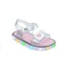 Sandália Infantil Feminina Luz Lolipop Light Prata Fernanda Ramos Kids