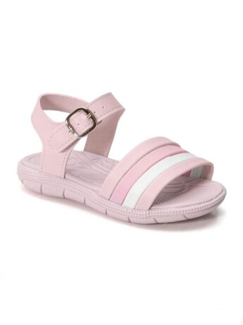 Sandália Infantil Feminina Tic Tac Casual Rosa e Off White Fernanda Ramos Kids
