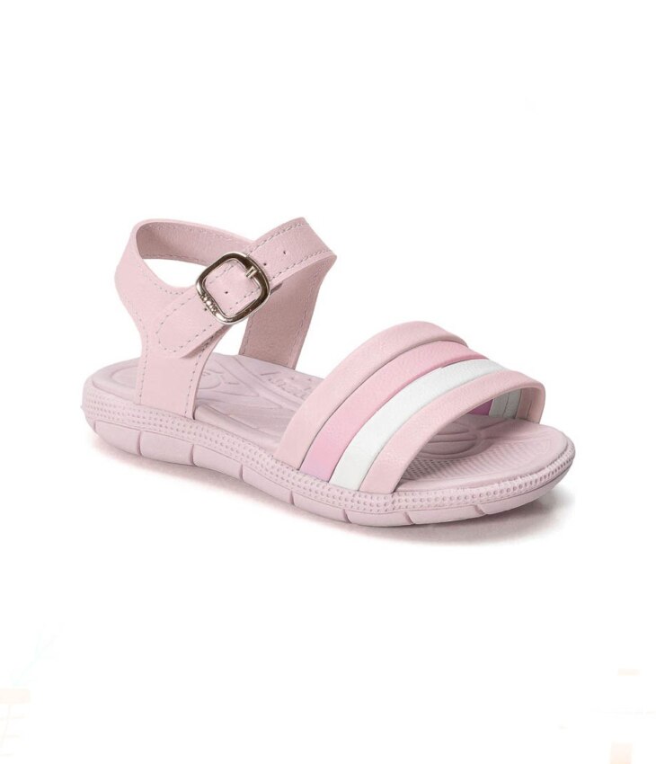 Sandália Infantil Feminina Tic Tac Casual Rosa e Off White Fernanda Ramos Kids