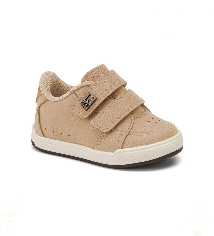 Sapato Infantil Masculino Flyer Baby Bege Escuro Fernanda Ramos Kids