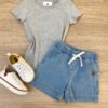 Short Jeans Infantil Feminino Comfort com Cordão Fernanda Ramos Kids