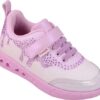 Tênis Infantil Feminino Sneaker Luz com Aplicações Rosa Fernanda Ramos Kids