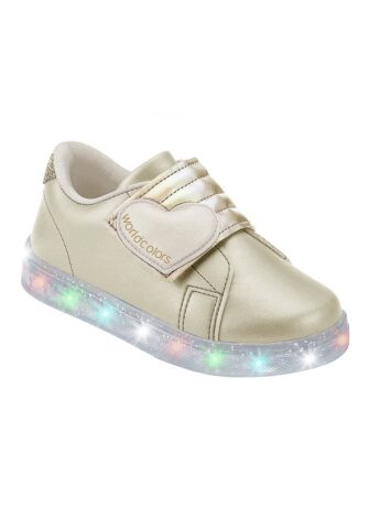 Tênis Infantil Feminino Star Light Mini Dourado Fernanda Ramos Kids