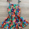fernandaramoskids com br Vestido Infantil Feminino Alças com Amarração Estampa Bichinhos 2