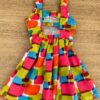 fernandaramoskids com br Vestido Infantil Feminino com Amarração e Botões Falsos Estampado 2