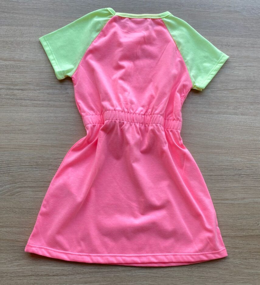 fernandaramoskids com br Vestido Infantil Feminino com Amarração Summer Pink Flúor 2