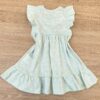 fernandaramoskids com br Vestido Infantil Feminino com Detalhe Floral Verde Água 2