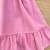 fernandaramoskids com br Vestido Infantil Feminino com Detalhe Rosa 2
