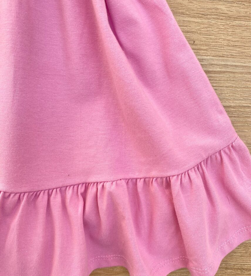 fernandaramoskids com br Vestido Infantil Feminino com Detalhe Rosa 2