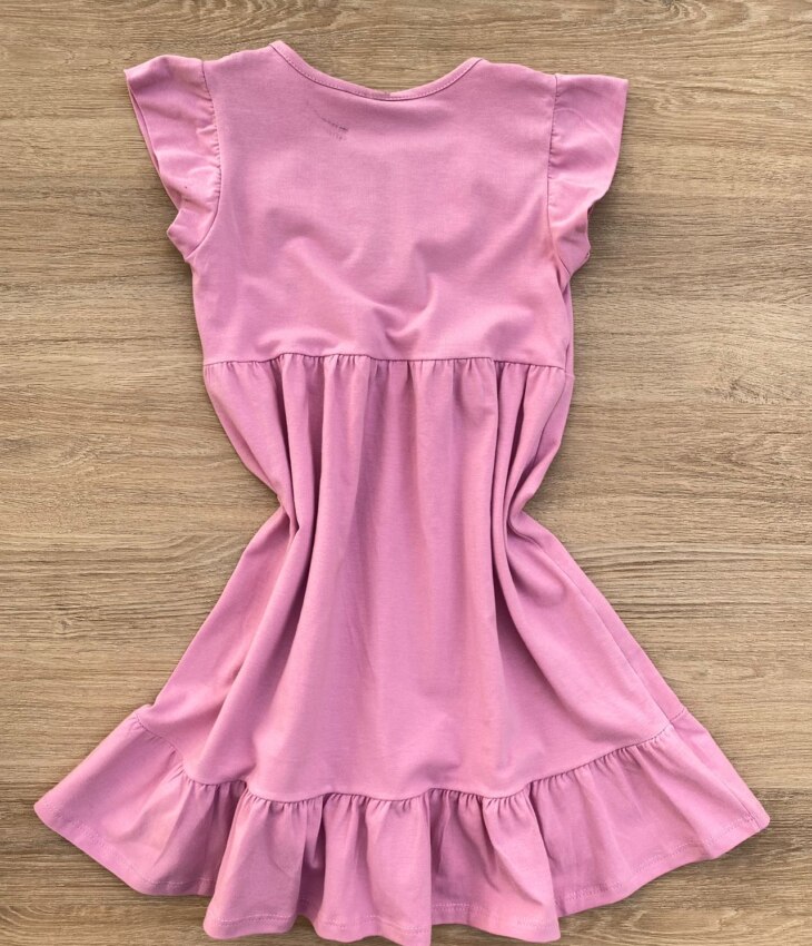 fernandaramoskids com br Vestido Infantil Feminino com Detalhe Rosa 3