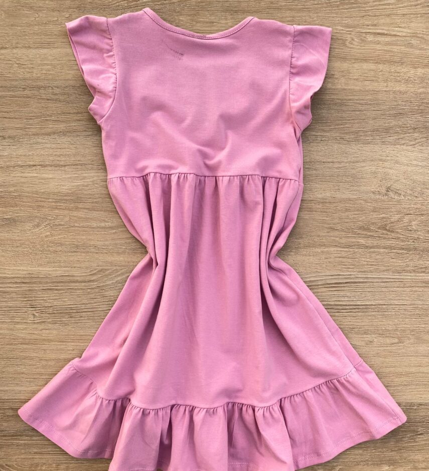fernandaramoskids com br Vestido Infantil Feminino com Detalhe Rosa 3