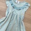 fernandaramoskids com br Vestido Infantil Feminino com Detalhe Verde Água 1