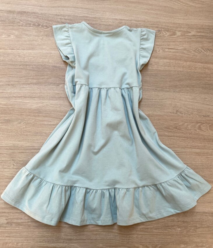 fernandaramoskids com br Vestido Infantil Feminino com Detalhe Verde Água 2