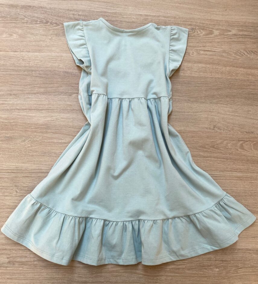 fernandaramoskids com br Vestido Infantil Feminino com Detalhe Verde Água 2