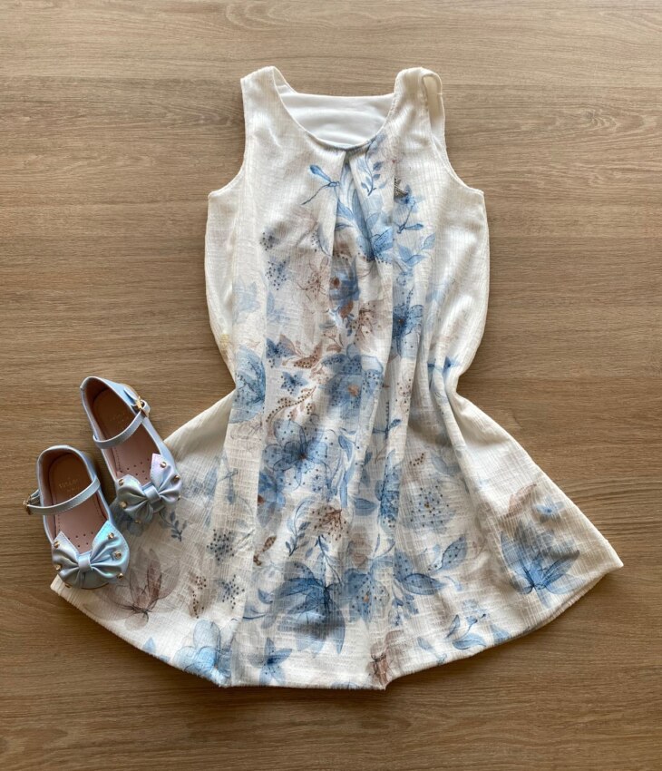 fernandaramoskids com br Vestido Infantil Feminino Curto com Aplicação Branco 1