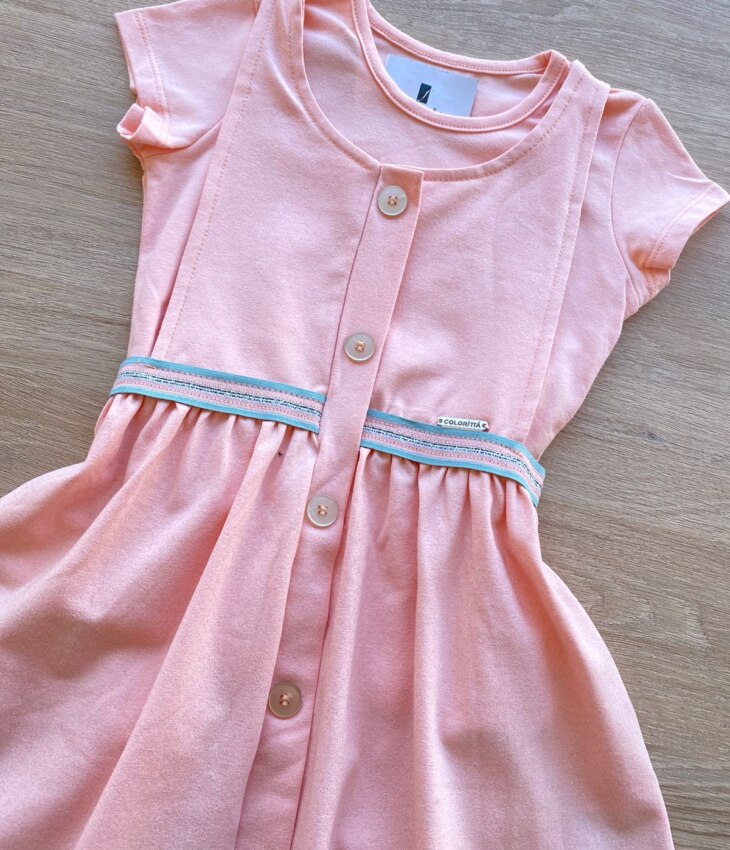 fernandaramoskids com br Vestido Infantil Feminino Curto com Blusa Sobreposição Rosa 2