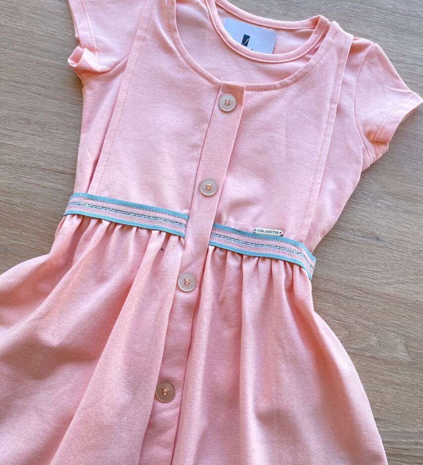 fernandaramoskids com br Vestido Infantil Feminino Curto com Blusa Sobreposição Rosa 2