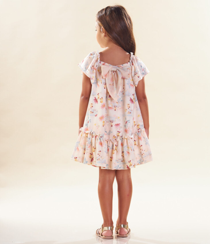 fernandaramoskids com br Vestido Infantil Feminino Curto com Detalhe em bordado Floral 1
