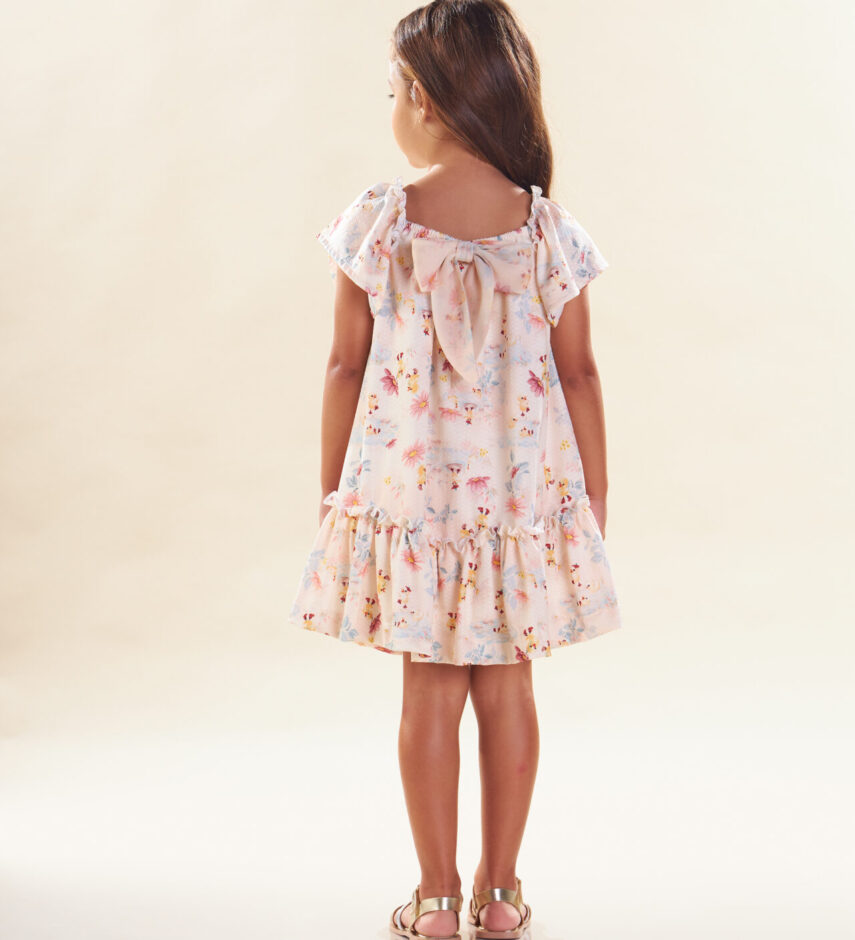 fernandaramoskids com br Vestido Infantil Feminino Curto com Detalhe em bordado Floral 1