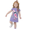 Vestido Infantil Feminino Curto com Detalhe em Estampa Lilás Fernanda ramos kids