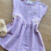 fernandaramoskids com br Vestido Infantil Feminino Curto com Detalhe Lateral Lilás 1