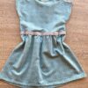 fernandaramoskids com br Vestido Infantil Feminino Curto com Detalhe Lateral Verde 2
