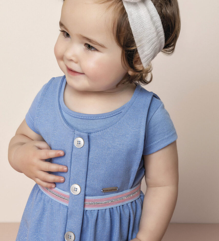 fernandaramoskids com br Vestido Infantil Feminino Curto com Sobreposição 1