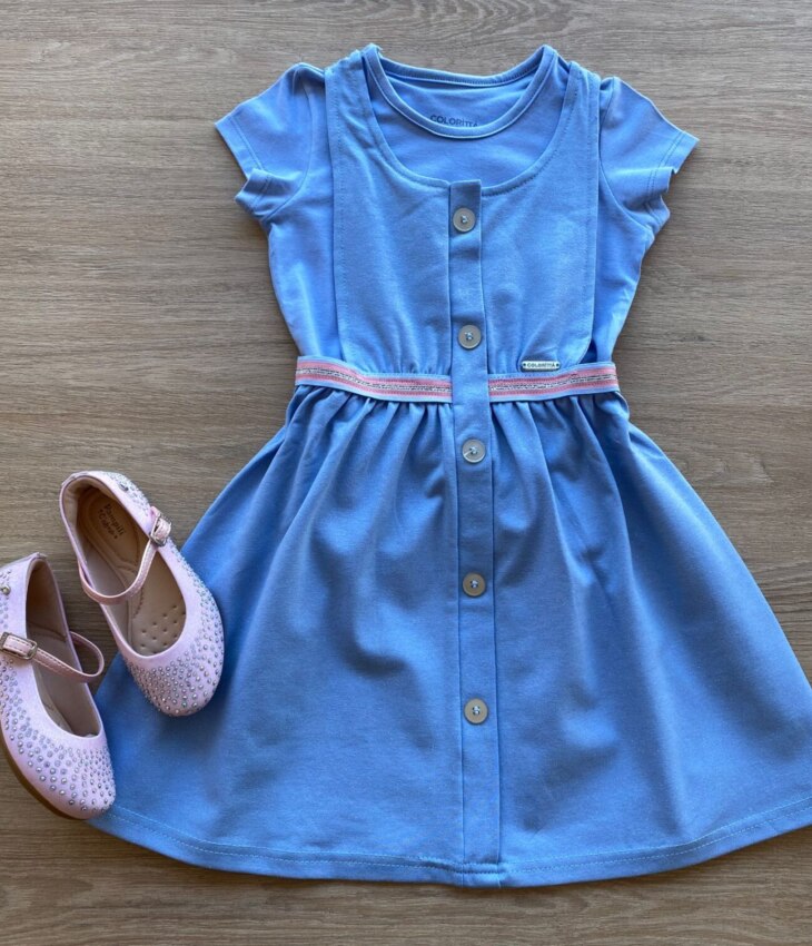 fernandaramoskids com br Vestido Infantil Feminino Curto com Sobreposição 3