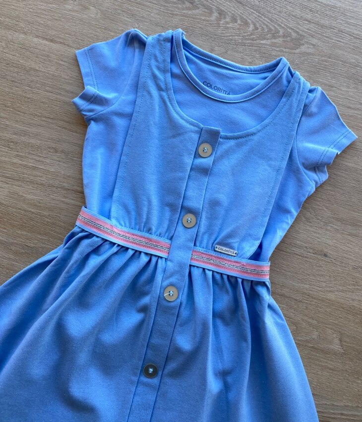 fernandaramoskids com br Vestido Infantil Feminino Curto com Sobreposição 4