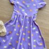 fernandaramoskids com br Vestido Infantil Feminino Curto Estampa Borboletas Lilás 1