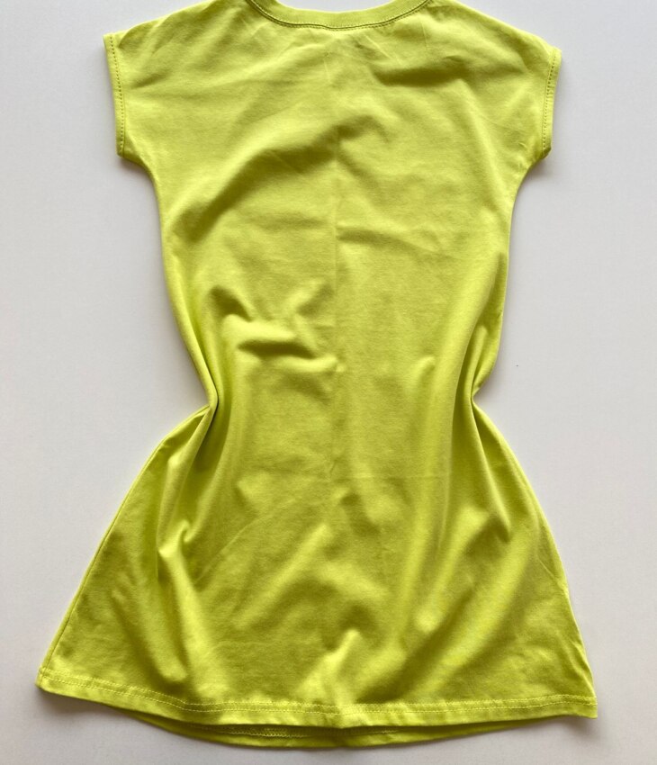 fernandaramoskids com br Vestido Infantil Feminino Curto Estampa Dance Verde Lima 2