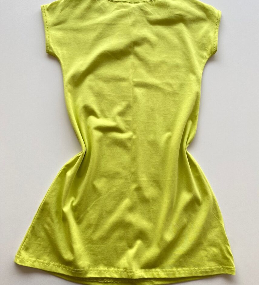 fernandaramoskids com br Vestido Infantil Feminino Curto Estampa Dance Verde Lima 2