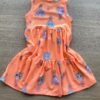 fernandaramoskids com br Vestido Infantil Feminino Curto Estampa de Bichinhos Laranja 2