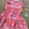 fernandaramoskids com br Vestido Infantil Feminino Curto Estampa de Bichinhos Pink Flúor 1
