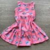 fernandaramoskids com br Vestido Infantil Feminino Curto Estampa de Bichinhos Pink Flúor 2