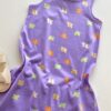 fernandaramoskids com br Vestido Infantil Feminino Curto Estampa de Borboletas Lilás 1